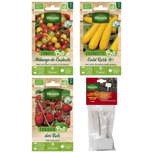 Kit semis bio + 12 étiquettes de marquage offertes